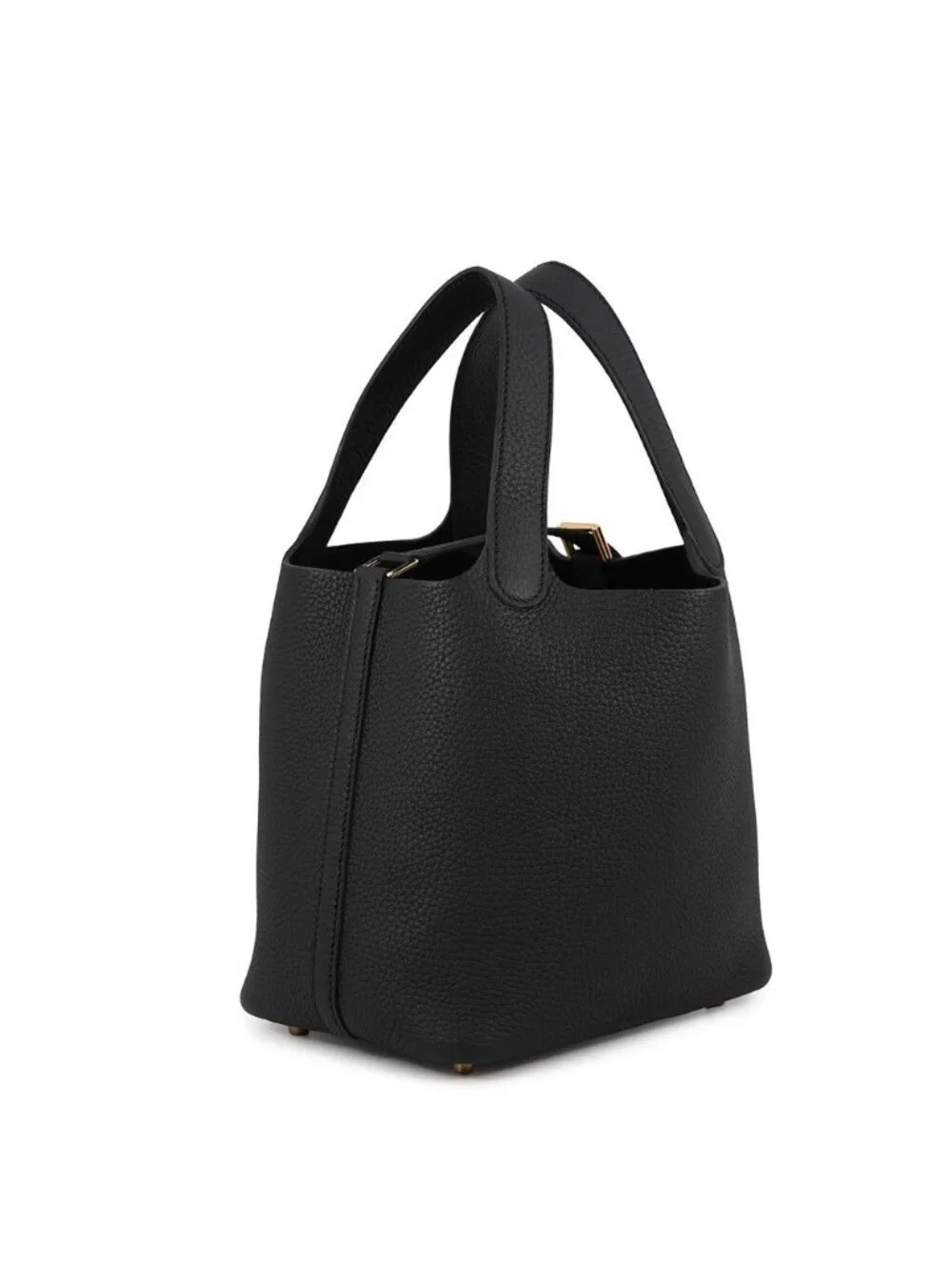 Hermes Handbag Picotin Lock PM Black Gold Taurillon Clemence Tote